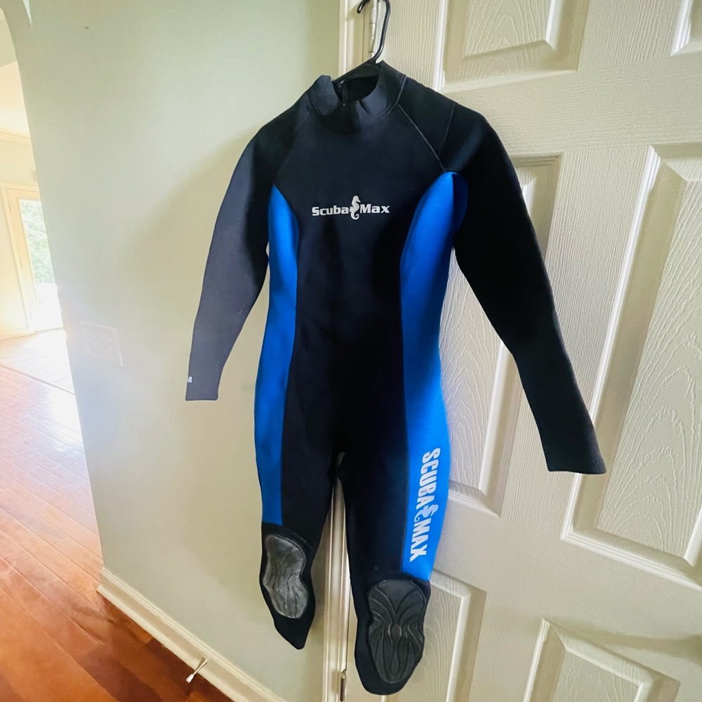Women's wetsuit Blue and Black One Piece